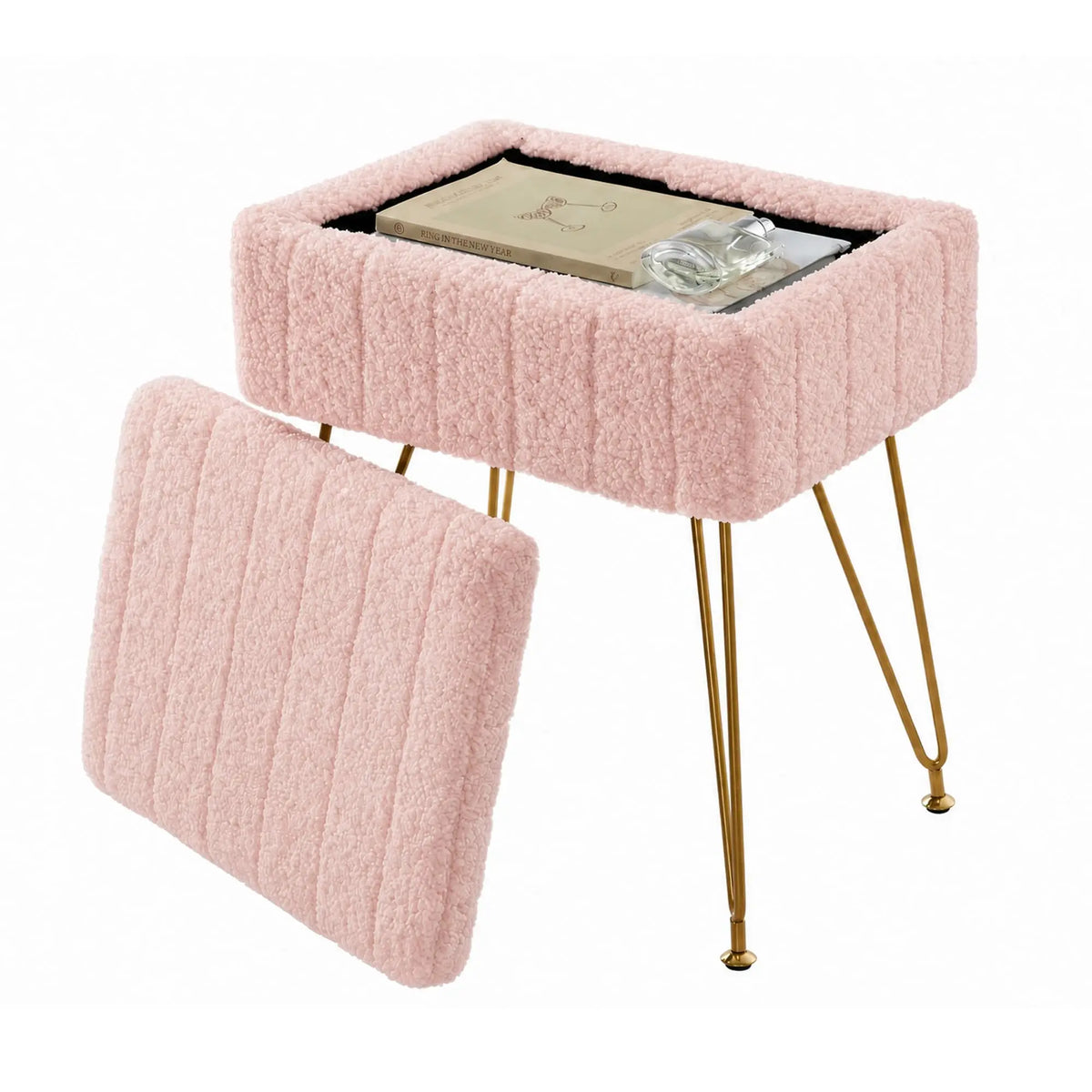 Flocon — Tabouret coffre rembourré — vue du modèle 8