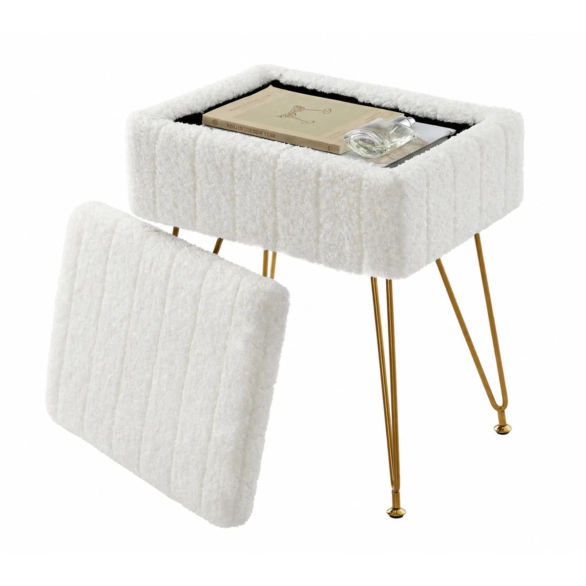 Flocon — Tabouret coffre rembourré — vue du modèle 9