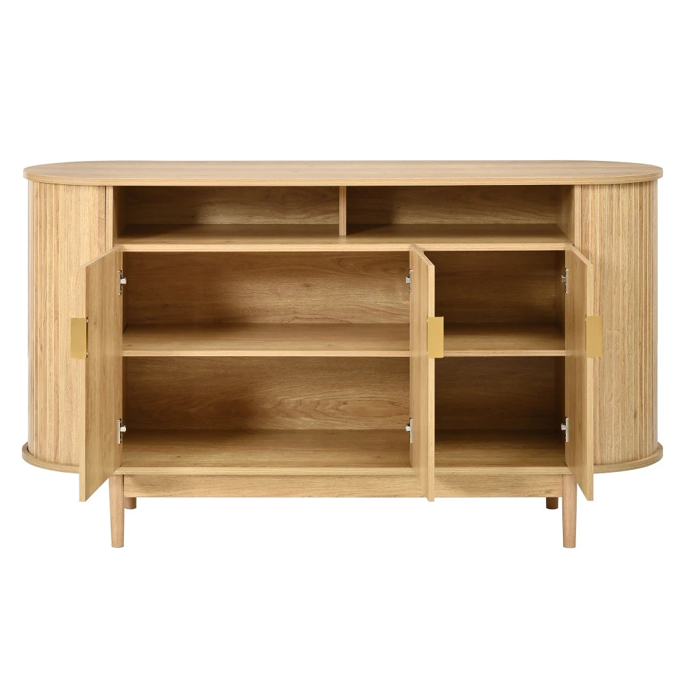 Buffet Pinède ouvert : disposition des espaces de rangement