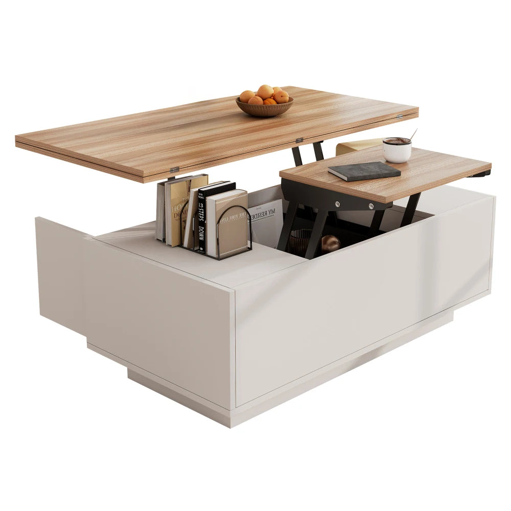 Élévation — Table basse à double plateau relevable — vue du modèle 10
