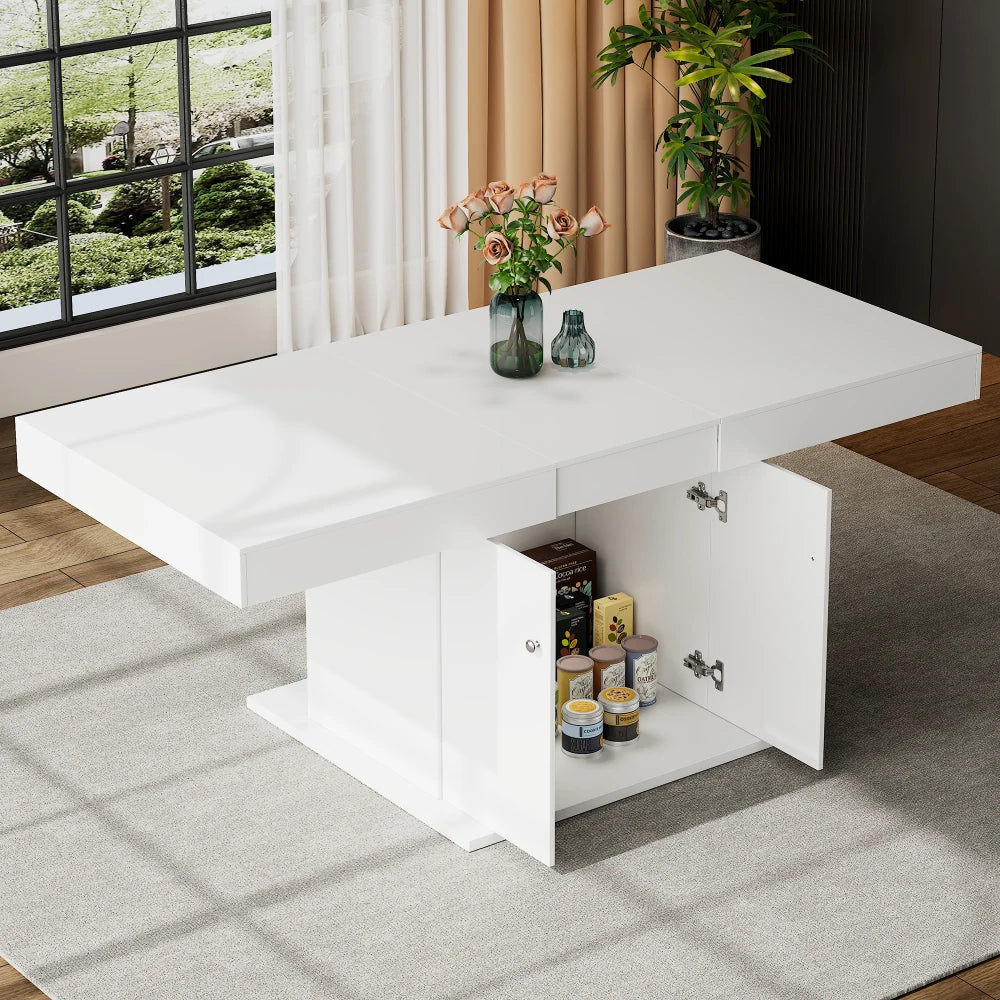 Aparté — Table extensible avec rangement — vue du modèle 1