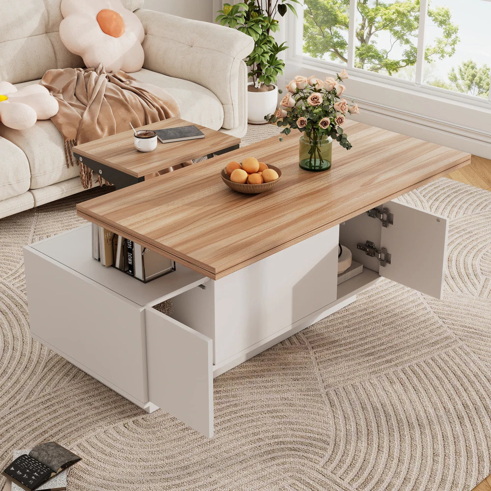 Élévation — Table basse à double plateau relevable — vue du modèle 7