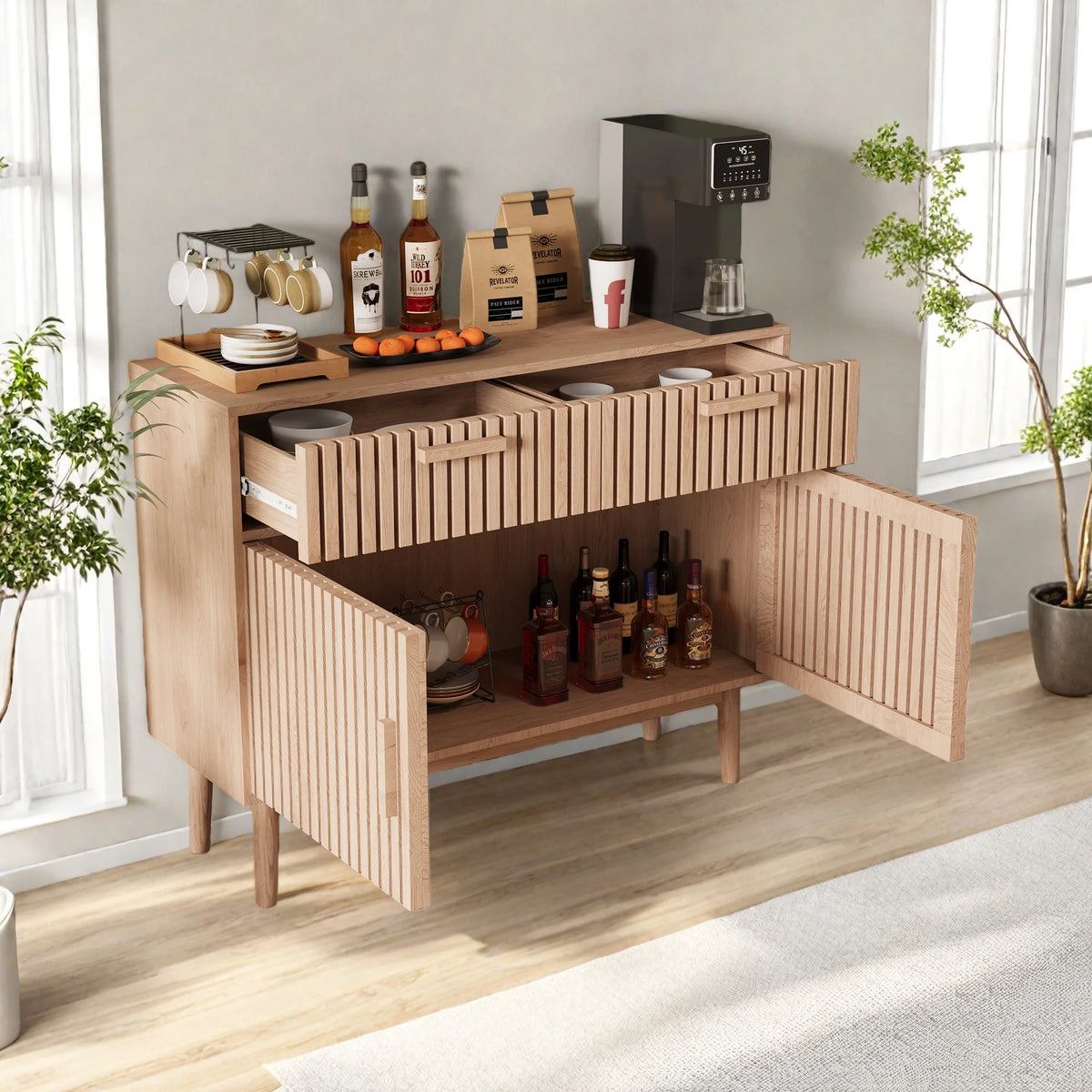 Cadence — Buffet à deux portes et deux tiroirs — vue du modèle 5