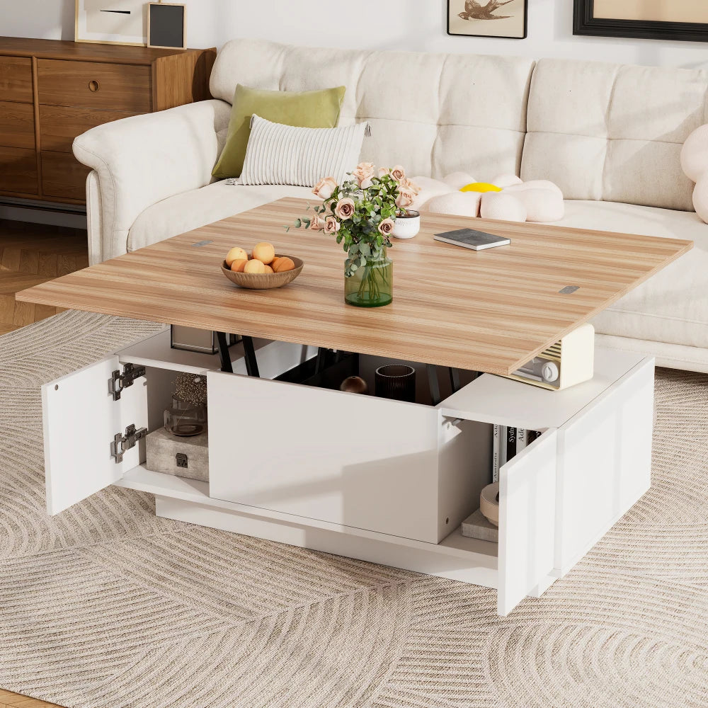 Élévation — Table basse à double plateau relevable — vue du modèle 8