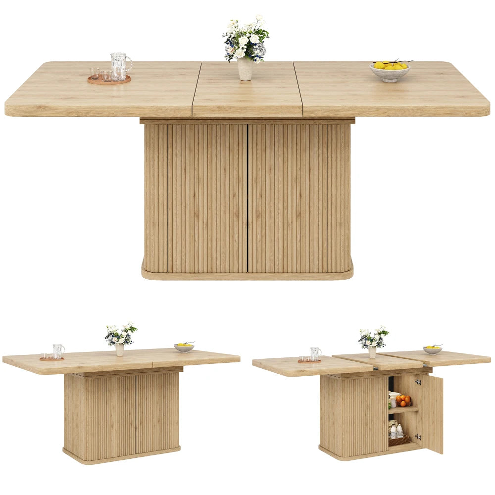 Accord — Table extensible à pied rainuré — vue du modèle 8