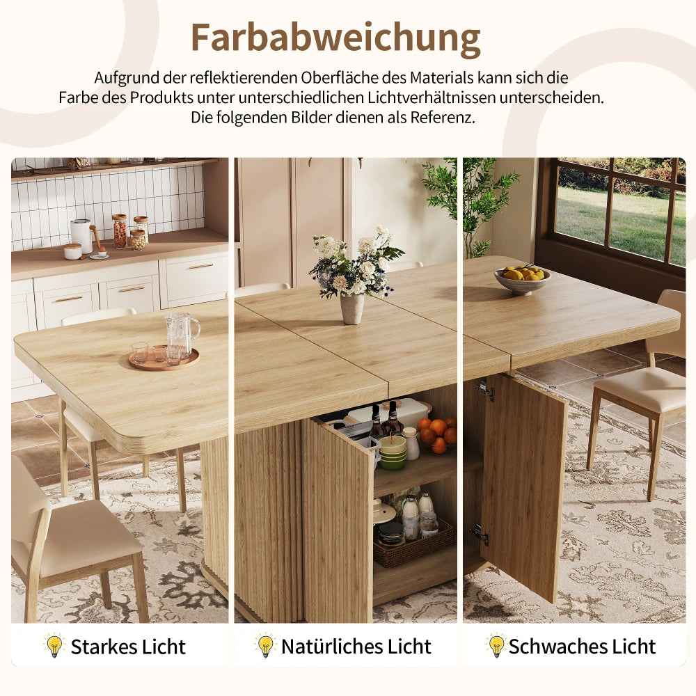 Accord — Table extensible à pied rainuré — vue du modèle 4