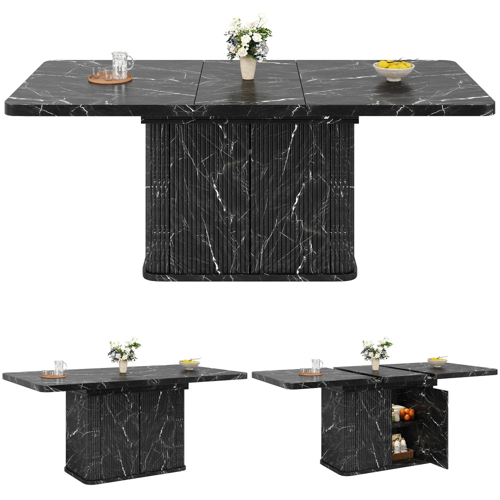 Accord — Table extensible à pied rainuré — vue du modèle 9