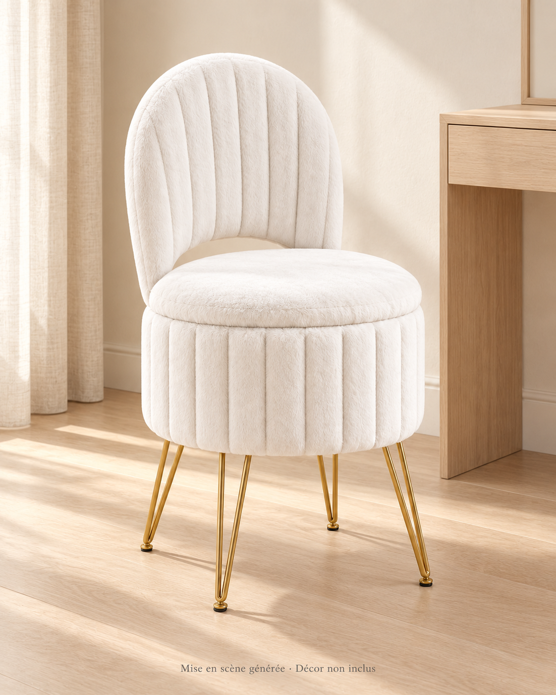 Nacré blanc — mise en scène générée ; décor non inclus